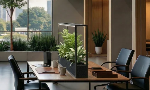 Oxy Table- il divisorio smart che unisce illuminazione, verde e benessere in ufficio